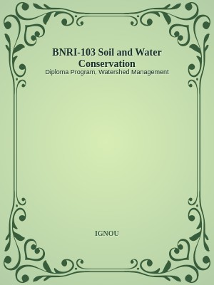 BNRI-103 Soil and Water Conservation